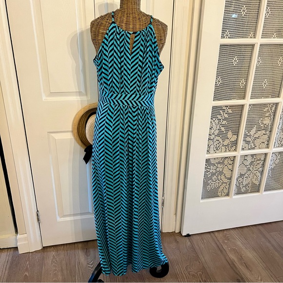 Loft summer stripe Dress , Sz M petit - Picture 2 of 8